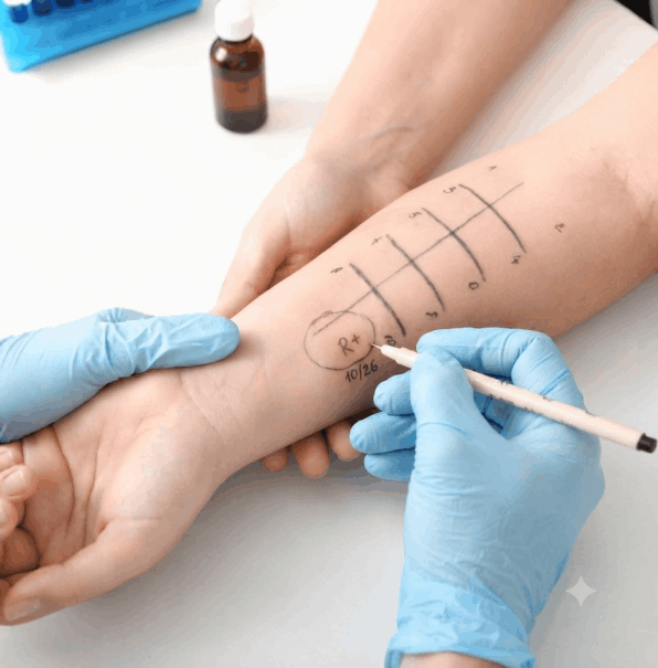 Allergy skin prick testing